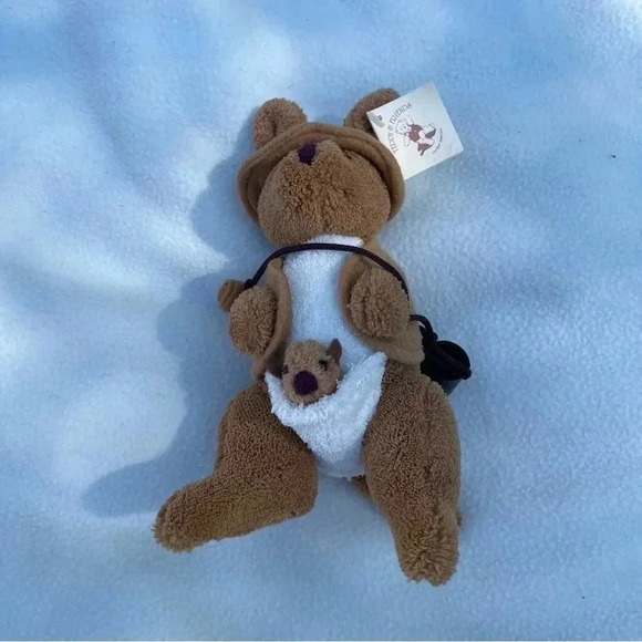 Teddy &  Friends HOPPY Kangaroo Stuffed Animal Plush Safari Guide Joey 11" VTG - Picture 1 of 5